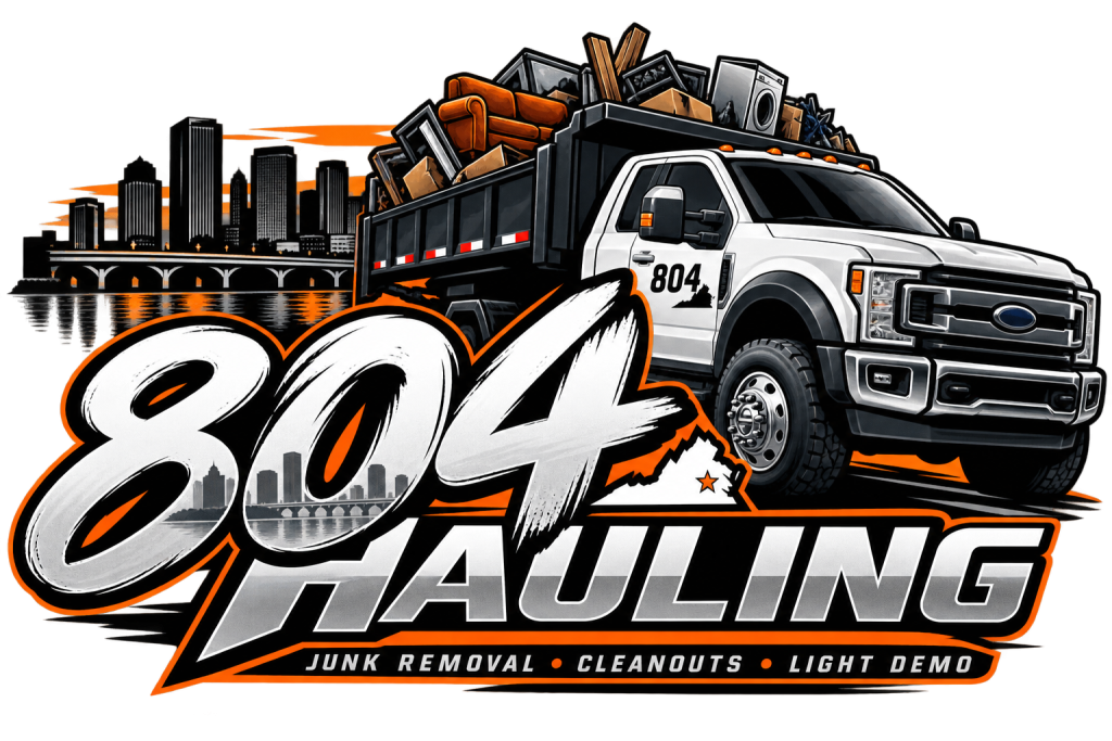 804 Hauling junk removal and local hauling logo